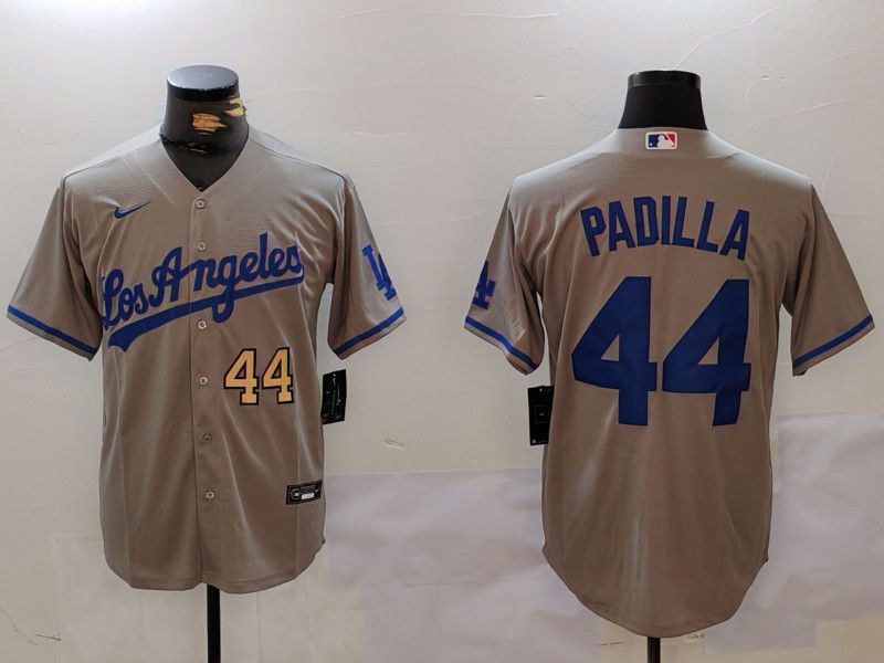 Men Los Angeles Dodgers 44 Padilla Grey Game 2024 Nike MLB Jersey style 2